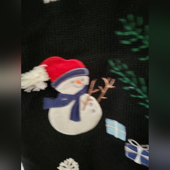 NWT Field Gear Ugly Christmas Sweater Vest Black Sz XL - Picture 6 of 8